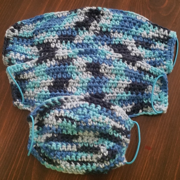 Hand crocheted face masks w/removable flannel lini - Picture 14 of 16